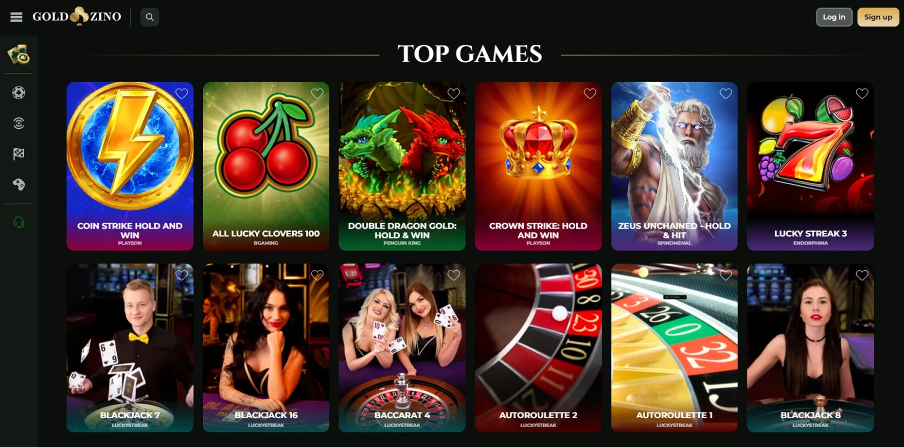 Goldzino Casino Screenshot